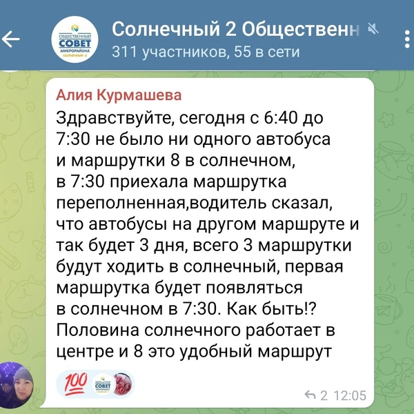 Источник: Солнечный 1 Общественный совет / Telegram