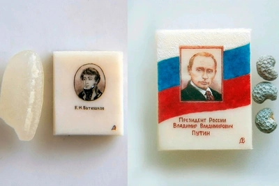 Череповецкий художник создал миниатюру с Путиным
