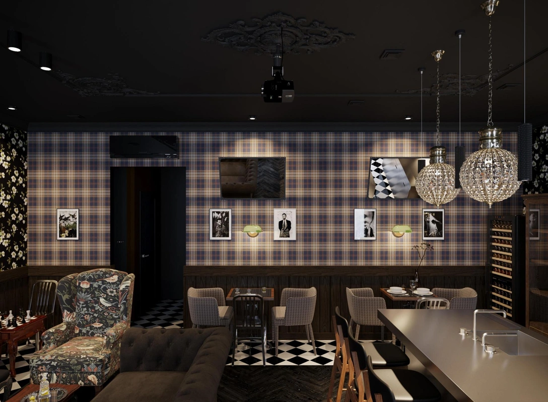 На стенах бара — черно-белые фотографии Антона Корбейна, который снимал многих известных музыкантов, в том числе Joy Division, Morrissey, Дэвида Боуи, U2, Depeche Mode, Курта Кобейна. | Источник: SeraphimDSGN