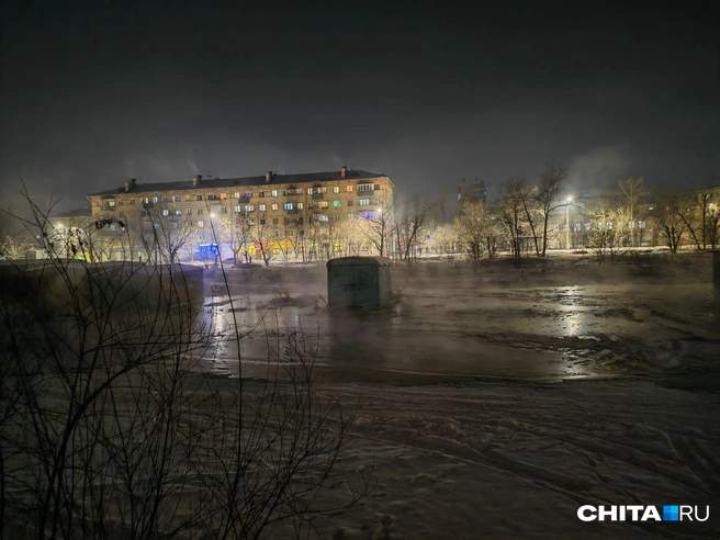Вода на морозе сильно «дымится» | Источник: очевидец