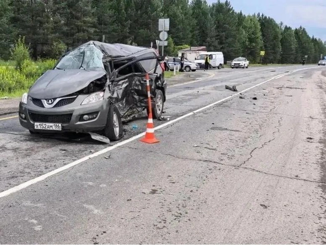 Удар пришелся со стороны водителя | Источник: Госавтоинспекция Тюменской области