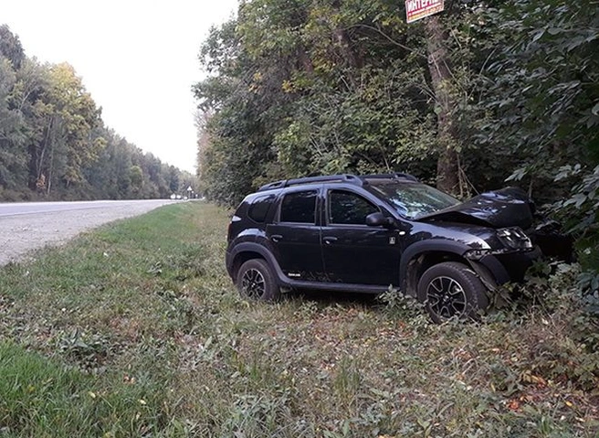 Под Михайловом Renault Duster улетел с трассы | ya62.ru