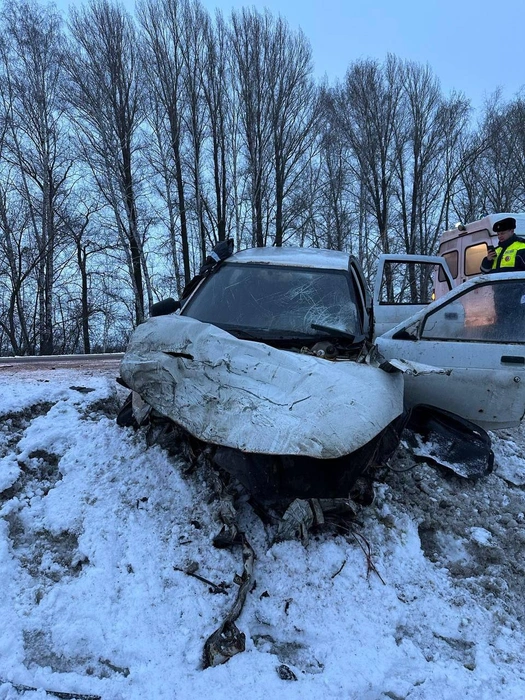 От переда легковушки мало что осталось… | Источник: ГКУ СО ЦЕНТР ПО ДЕЛАМ ГО, ПБ и ЧС