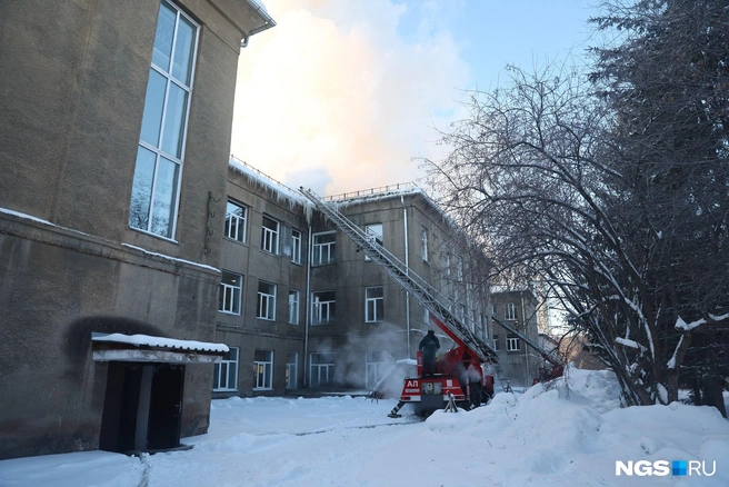 Работы по тушению ведут 85 человек и 24 единицы техники. | Источник: Александр Ощепков / NGS.RU