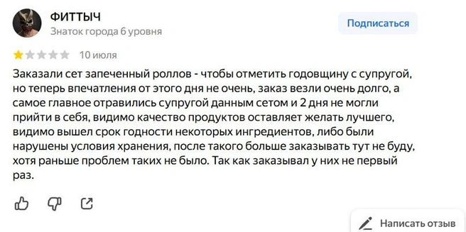 Негативный отзыв на кафе | Источник: «Яндекс. Карты»