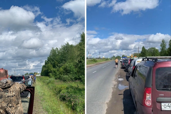 Это одна из немногих АЗС в городе, где отпускали и 92-й, и 95-й бензин | Источник: архангелогородка Екатерина