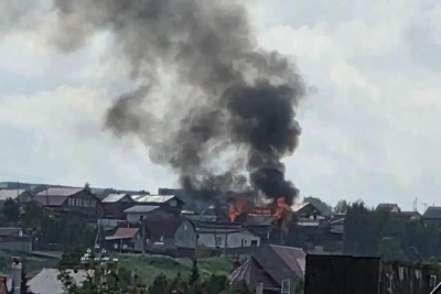 Под Красноярском взорвался газовый баллон: горят два здания
