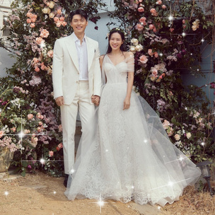 Счастливы вместе: Сон Е Джин и Хён Бин поделились первыми свадебными фото! 💍
