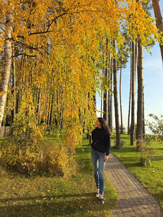 «Рыжая, рыжая осень», — подписала фото Татьяна | Источник: Татьяна Гриневич / Vk.com