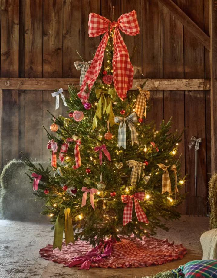 Куда ставить-то: 30+ фото и идей подставок и юбок новогодней елки | Источник: Anthropologie