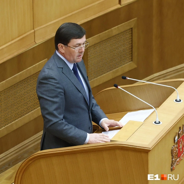 За работу в 2024-м году отчитывался первый заместитель губернатора Дмитрий Шмыков | Источник: Владислав Лоншаков / E1.RU
