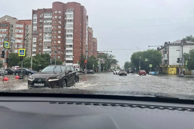 Тюмень снова затопило после ливня