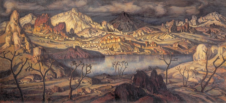 Константин Федорович Богаевский. «Киммерийская область», 1910. Холст, масло. СИХМ. | Источник: СИХМ