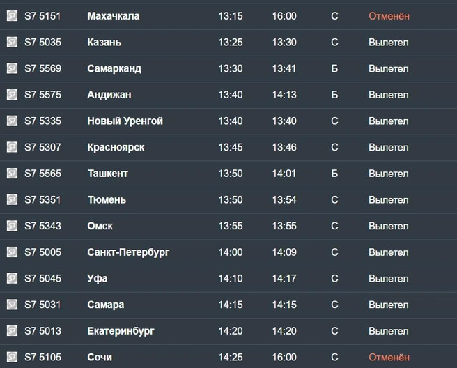 Информация на сайтах аэропортов и авиакомпаний обновляется | Источник: tolmachevo.ru