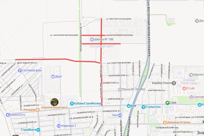 Отметили на карте, где построили дороги  | Источник: yandex.ru/maps/35/