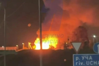 Взрыв на свалке в Пушкино при пожаре