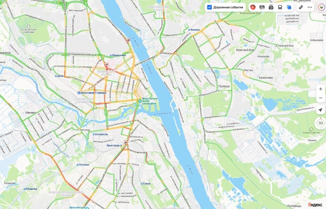 В городе произошло несколько ДТП | Источник: Яндекс.Карты