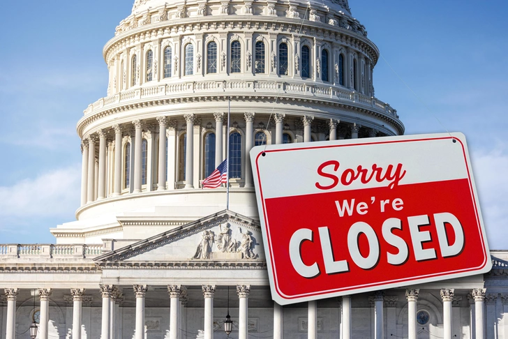 Инфографика: когда происходили и сколько длились шатдауны в США | Источник: Gdisalvo/Shutterstock/Fotodom.ru