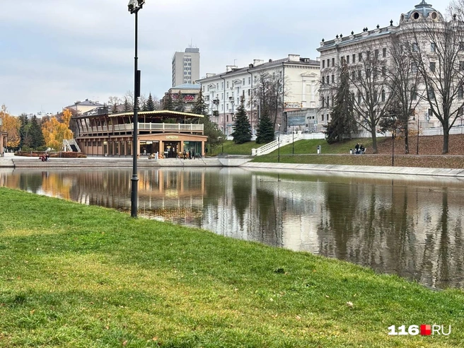 Водоем еще не осушили | Источник: Регина Алтынбаева / 116.RU