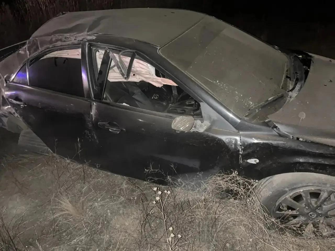 Под Орском в кювет слетела «Мазда» — пострадал пассажир