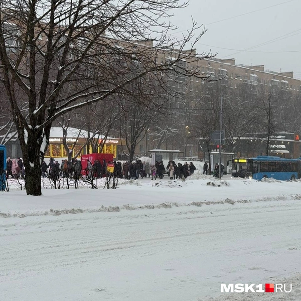 Огромная вереница людей быстрым шагом направляется в сторону подземки | Источник: Иветта Авраамова / MSK1.RU