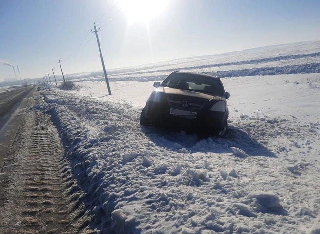 В Пронском районе Honda улетела в кювет | ya62.ru