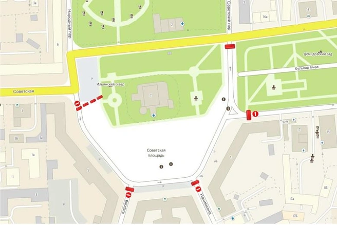 Въезд за Советскую площадь перекроют | Источник: мэрия Ярославля