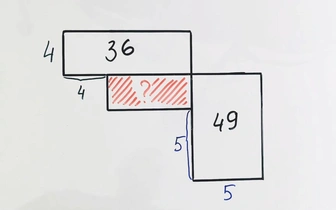 Головоломка из Японии для школьников младших классов: чему равна площадь этого прямоугольника?