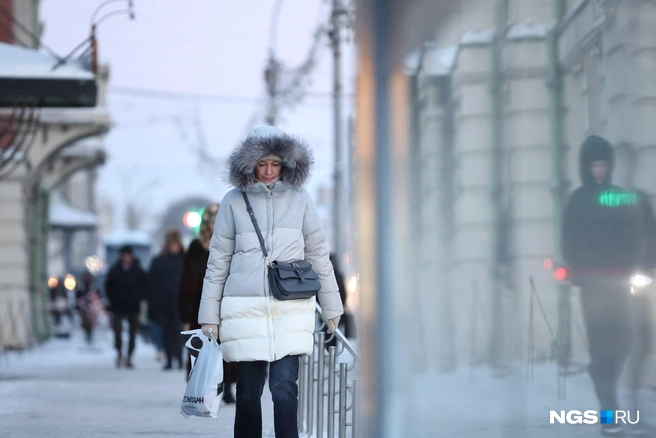 По данным синоптиков, такой мороз не продержится долго&nbsp;— температура через пару дней воздух поднимется до -17 градусов | Источник: Александр Ощепков / NGS.RU