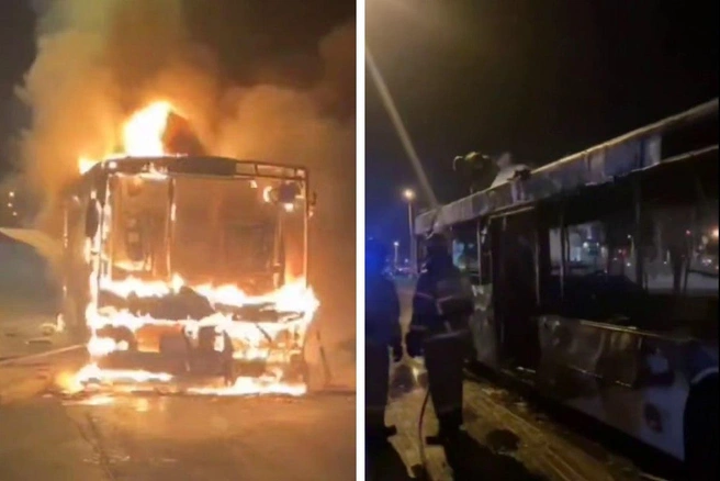 Автобус ехал выполнять первый рейс | Источник: МЧС России по Самарской области / T.me