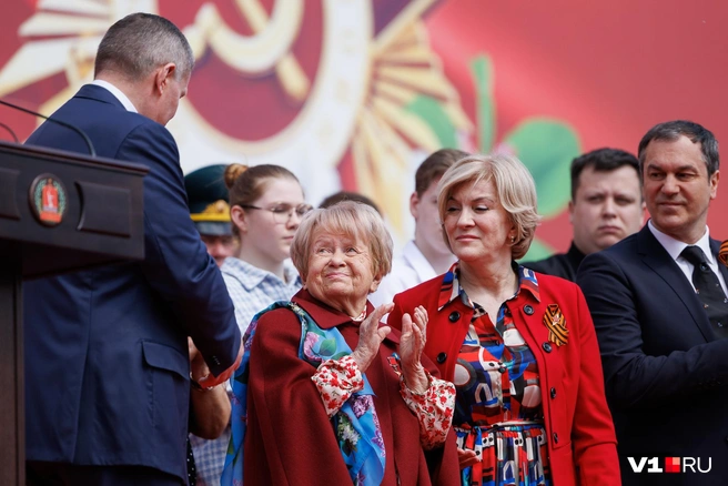 Александра Пахмутова была растрогана торжественностью мероприятия | Источник: Алексей Волхонский / V1.RU