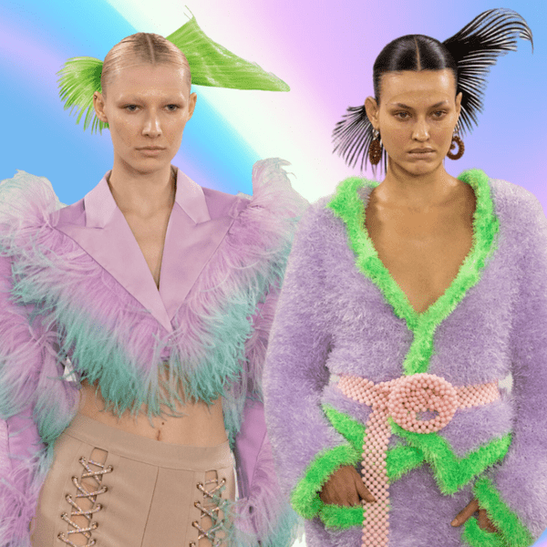 Неделя моды в Париже: пучки с перьями — самый яркий тренд в прическах на весну 2023