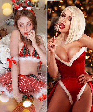 Самые горячие российские косплеерши показали новогодние образы