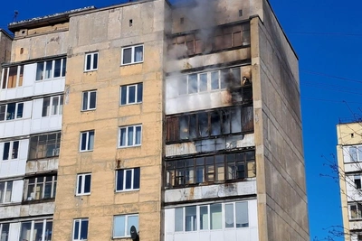 В Мурманске утром сгорел балкон в многоэтажке