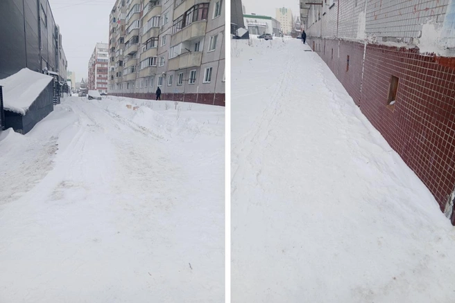 Вдоль проезда, по словам местных, не обустроен тротуар, поэтому многие ходят вдоль дома | Источник: читатель НГС