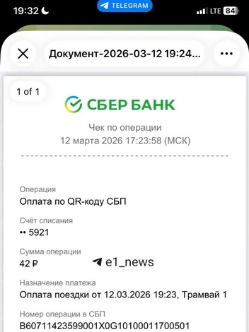 Вроде заплатила за проезд в 1-м трамвае… | Источник: Валерия Чёрная / Е1.RU