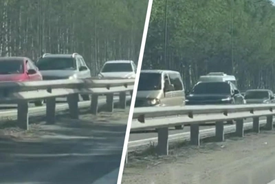 Под Уфой пробка растянулась почти на три километра
