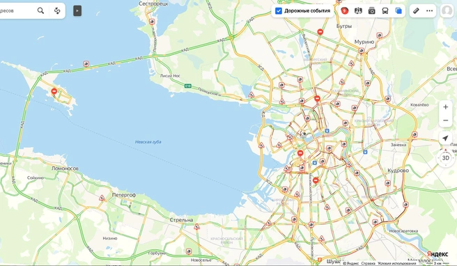 В Петербурге — 9 баллов. На Репнинской собралась пробка из автобусов | www.fontanka.ru