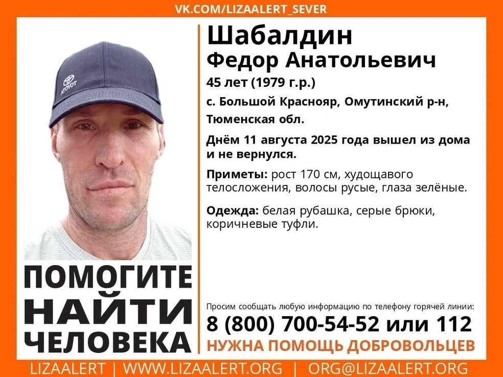 Источник: Поисковый отряд «ЛизаАлерт» Тюменской области / Vk.com