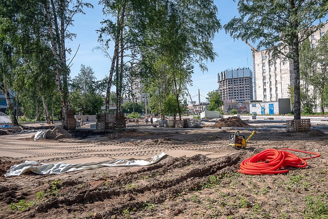 На этом месте будет сквер с фонтаном | Источник: Василина Любимова / 59.RU