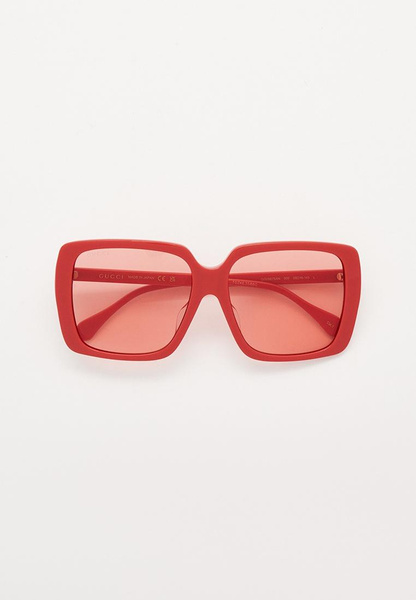 Очки солнцезащитные Gucci GG0567SAN 005, цвет: красный, RTLADK163401 — купить в интернет-магазине Lamoda