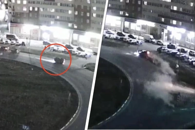 Авария в центре Северодвинска попала на видео