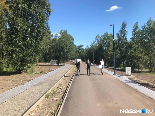 На острове оборудуют вело- и пешеходную дорожки | Источник: Александр Ибрагимов / NGS24.RU
