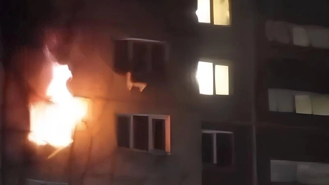 В доме случился пожар | Источник: Baza / Telegram