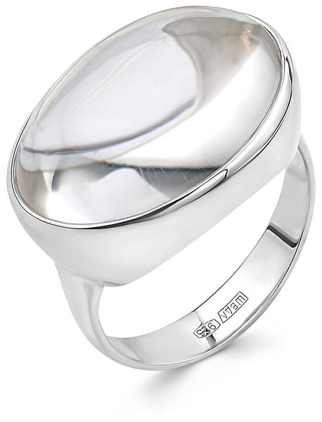 Серебряное кольцо Crystal с натуральным горным хрусталем
