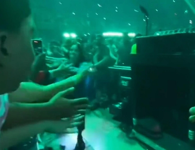 Билли Айлиш попытались грубо затащить в толпу во время концерта — видео | Источник: соцсети