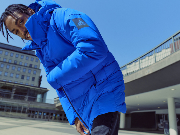Blue fall: пуховик adidas MYSHELTER COLD.RDY для самых суровых морозов