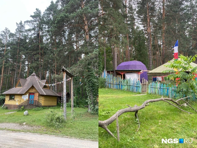 На въезде в Аскат туристов встречают причудливые домики — в них продают сувениры и предлагают увеселения для туристов | Источник: Анастасия Зубрилина