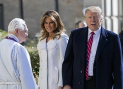 Мелания и Дональд Трамп в Вашингтоне, 17 марта