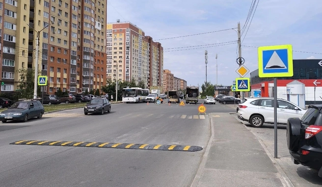 В Семчино установили сразу два «лежачих полицейских» | Источник: Паблик «Подслушано у водителей Рязани» / vk.com